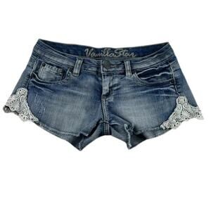 Vanilla Star Shorts Low Rise Embroidered Details Juniors Size 3